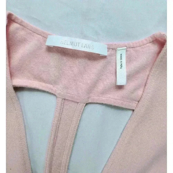 Helmut Lang Pink Bodycon Dress Back Shoulder Cut Outs Stretch Knit Sz Medium - Picture 5 of 9